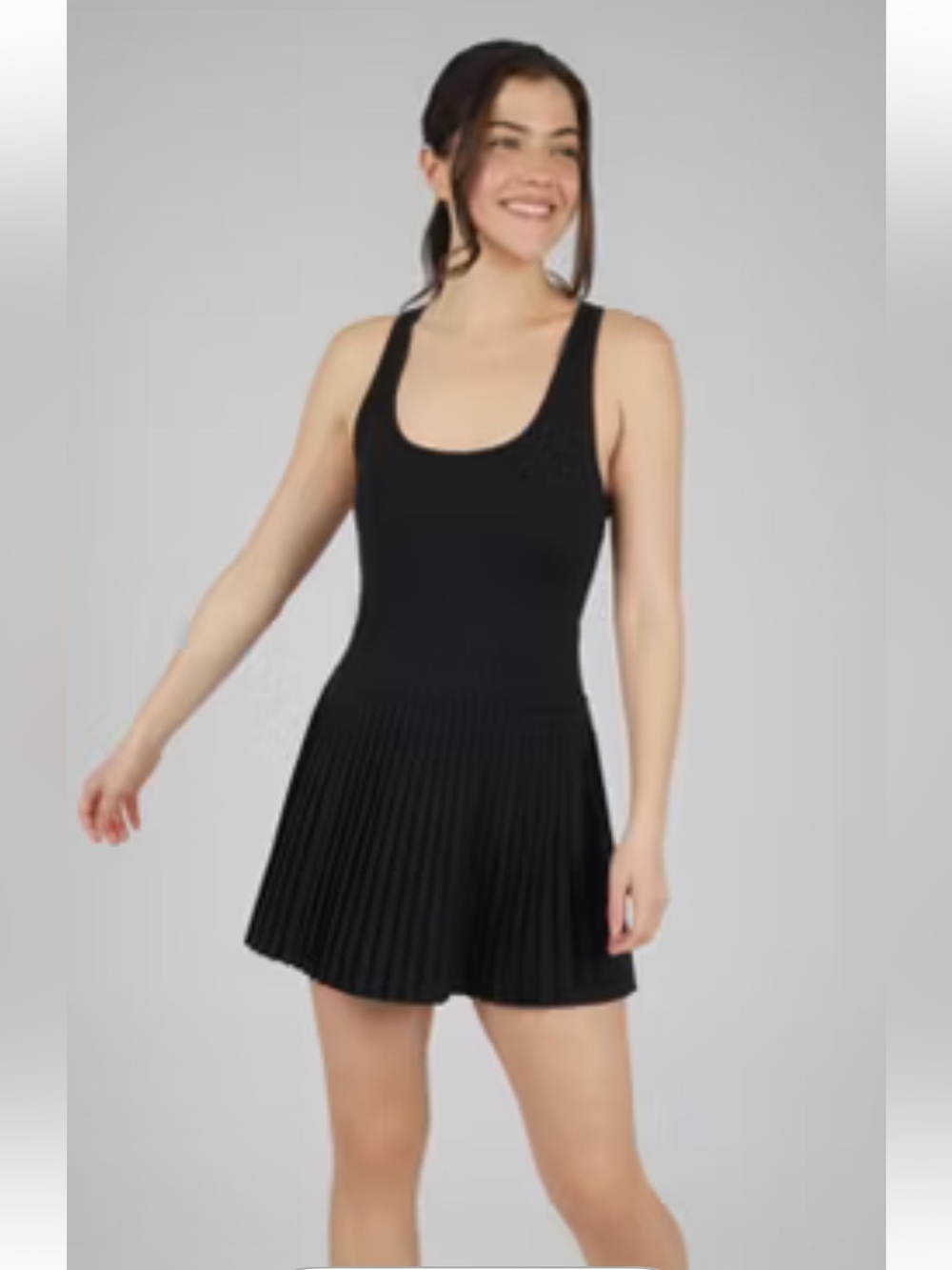 Totalities Lux Hybrid Net motion pleated tennis dress . NWT . Retail 88